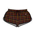 Women's Lava Plaid Relaxed Shorts — All-Over Print Running & Workout Shorts