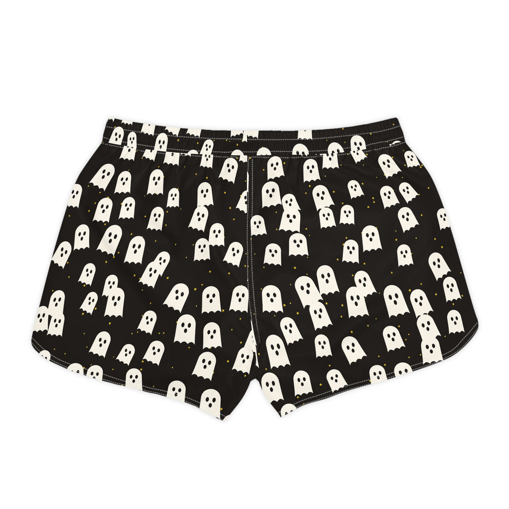 Women's Multipurpose Athletic Shorts with Pockets | Halloween Candy Corn Ghost Parade