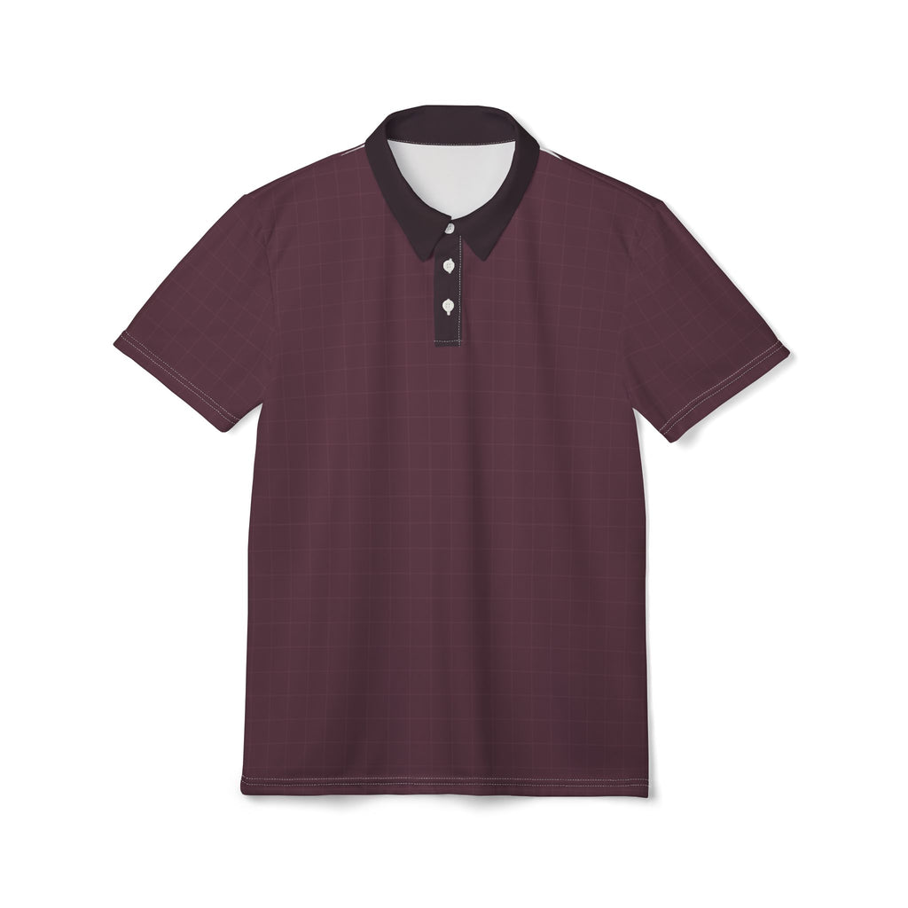 Classic Maroon Polo Shirt — Men's Casual Collared Shirt