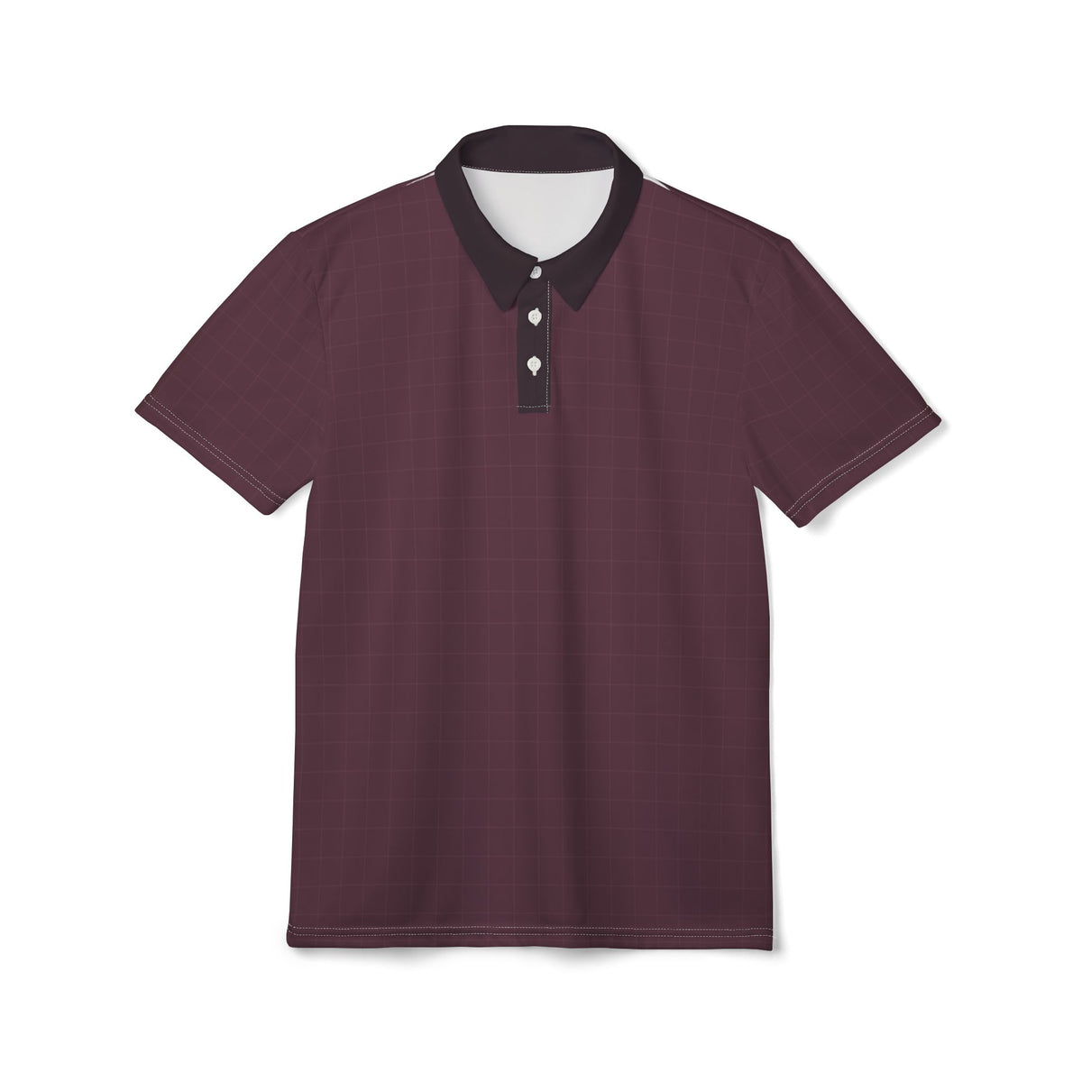 Classic Maroon Polo Shirt — Men's Casual Collared Shirt