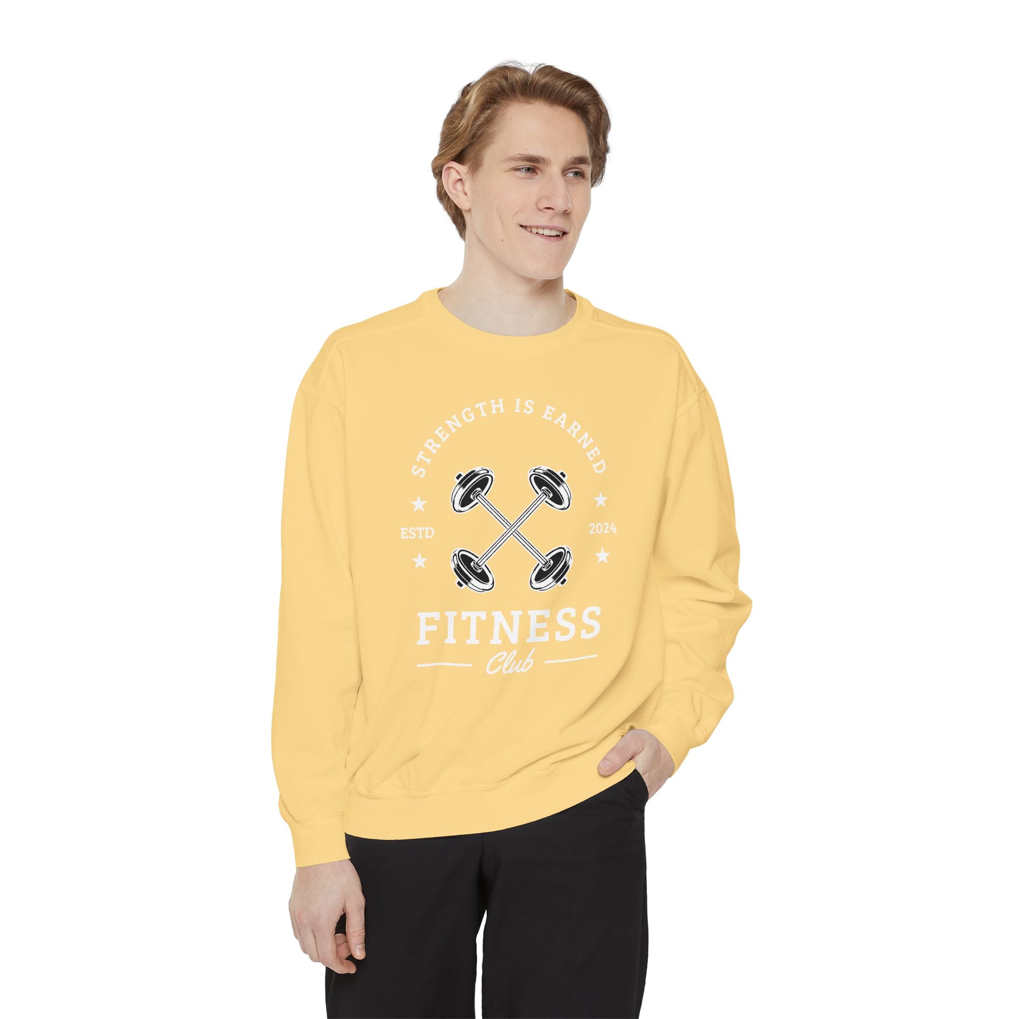 Fitness Club Sweatshirt | "Strength Is Earned" Crewneck