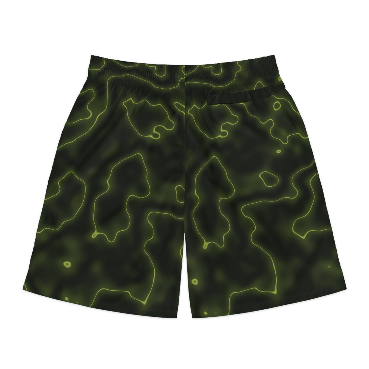 Men's Moss Flame Marble Performance Jogger Athletic Shorts with Pockets