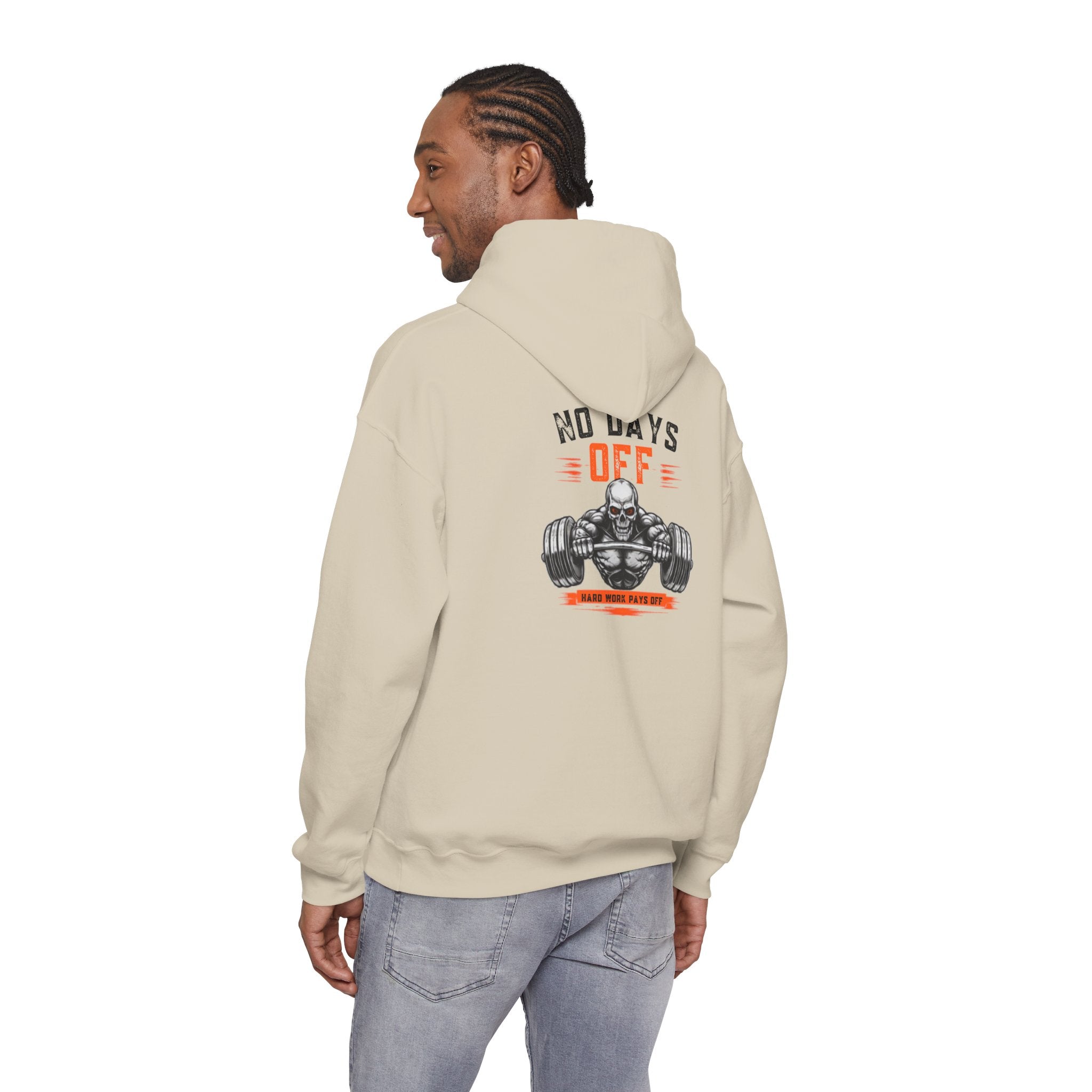 No Days Off | Heavy Hooded Sweatshirt