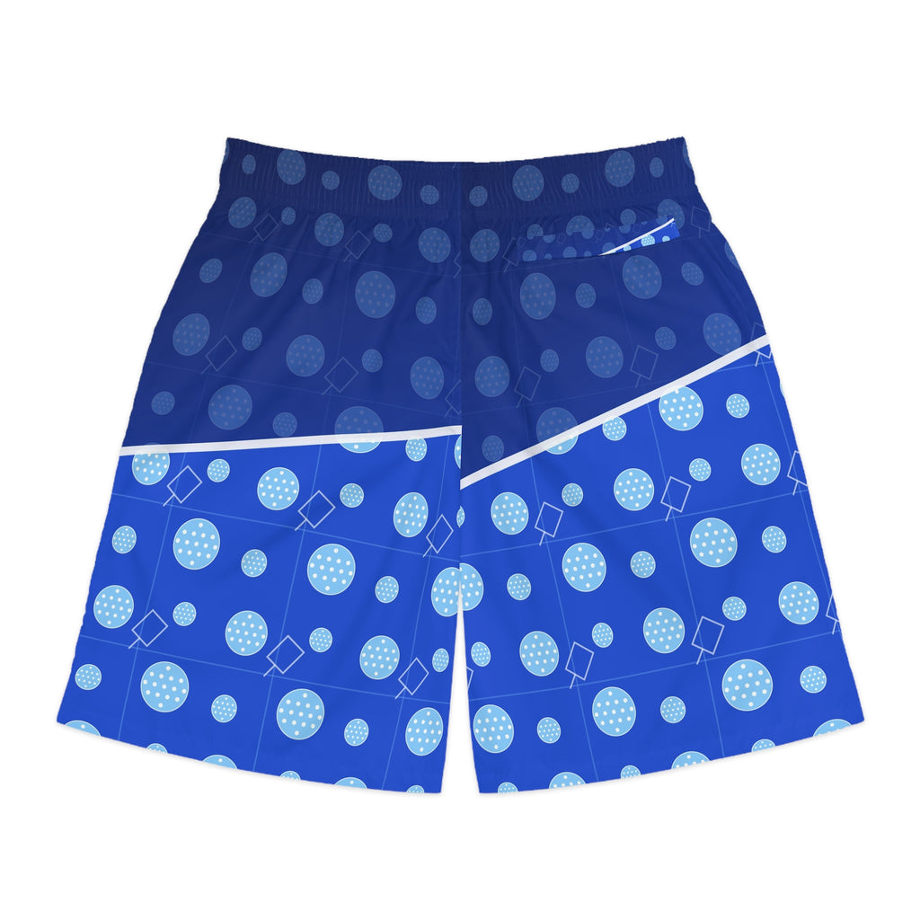 Pickleball Royal Ice Dink Dot Men's Athletic Shorts with Pockets