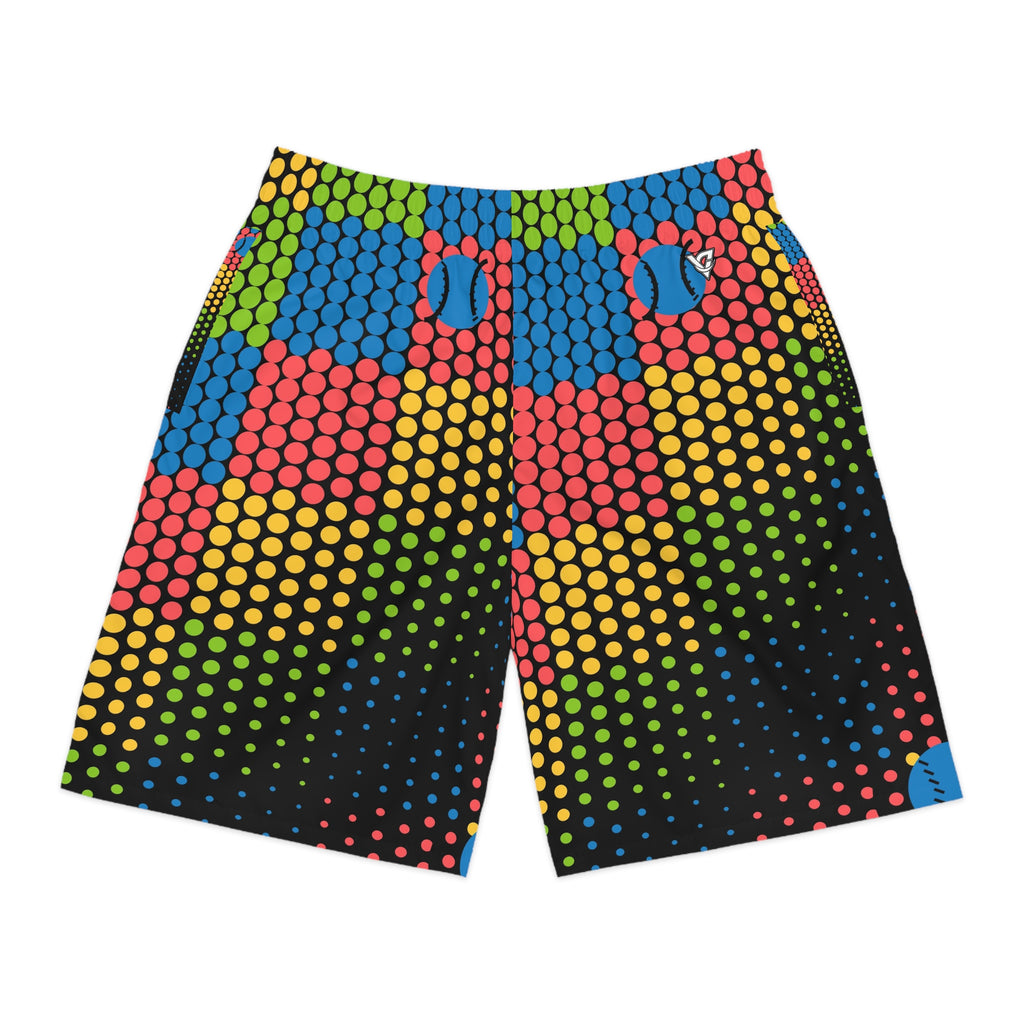 Baseball & Softball Rainbow Rally Halftone Pulse Men's Athletic Shorts with Pockets