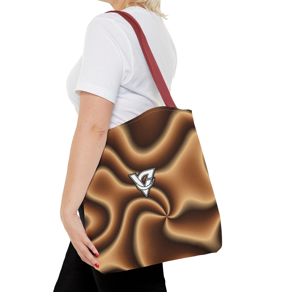 Chestnut Tie-Dye Tote Bag — All-Over Print Gym & Everyday Tote