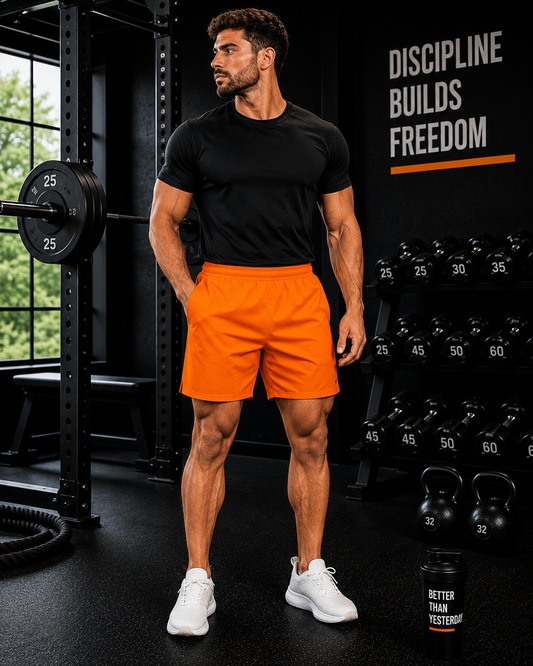 Men's Blaze Orange Essential Athletic Multipurpose Shorts