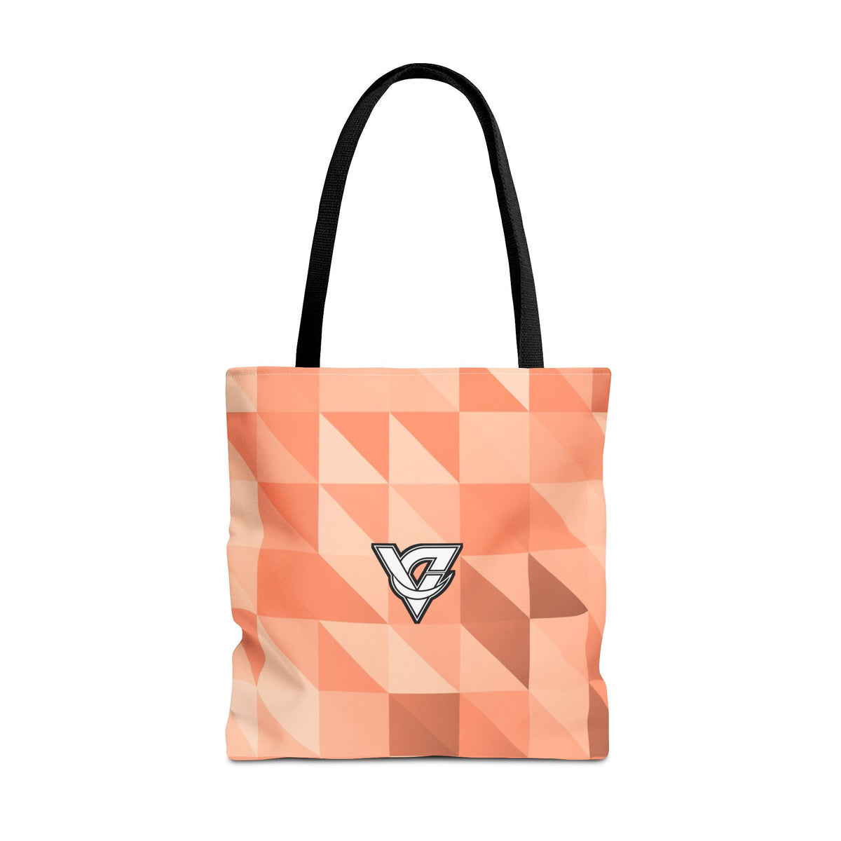 Peach Low-Poly Tote Bag — All-Over Print Gym & Everyday Tote