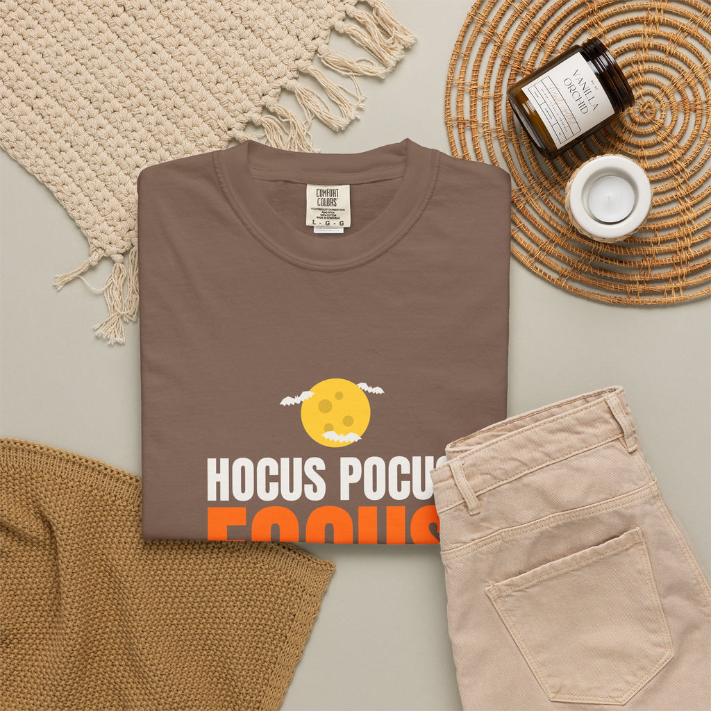 Hocus Pocus Focus | Women's Halloween Garment-Dyed Graphic Tee