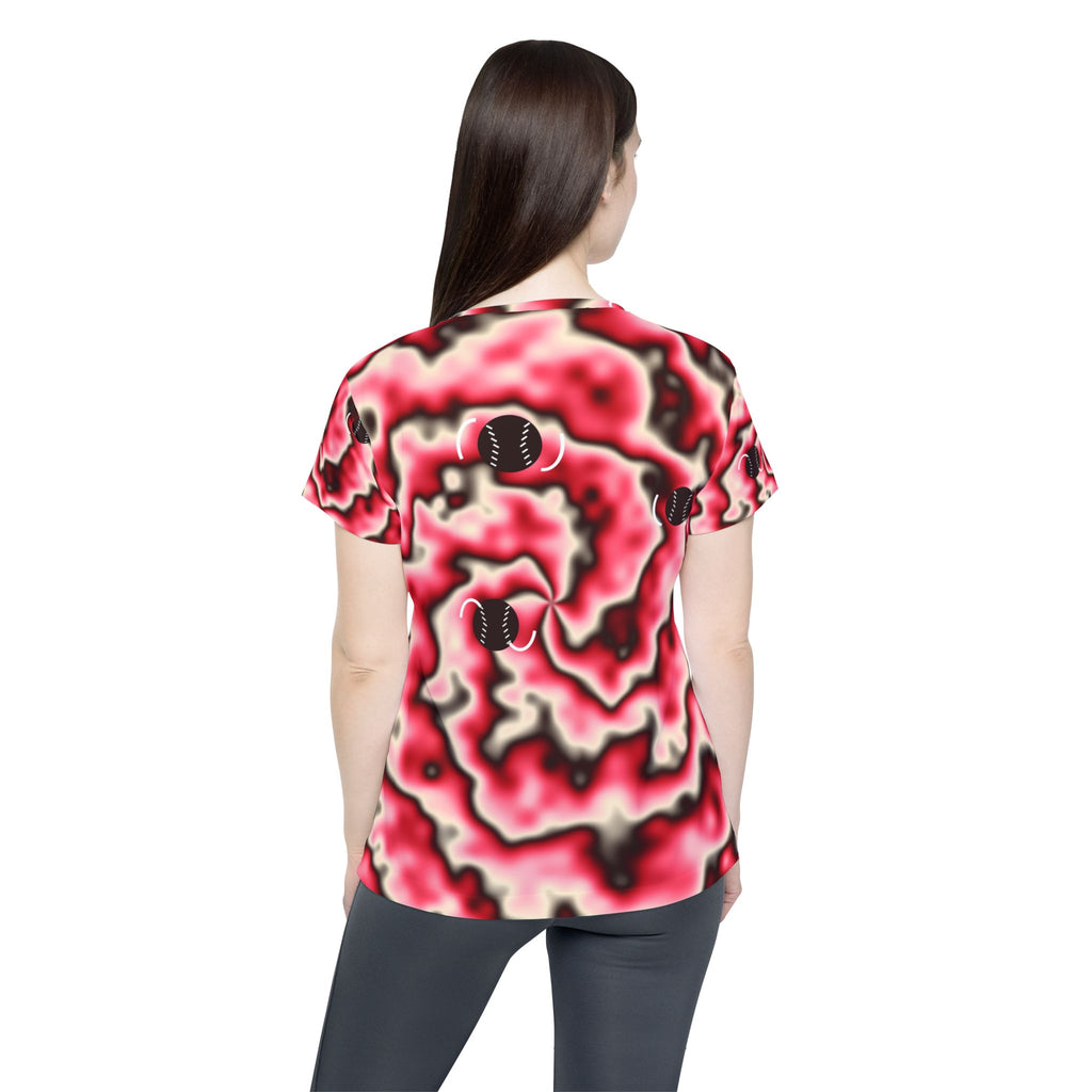 Baseball & Softball Ruby Rush Tie-Dye Spin Women's Sports Jersey