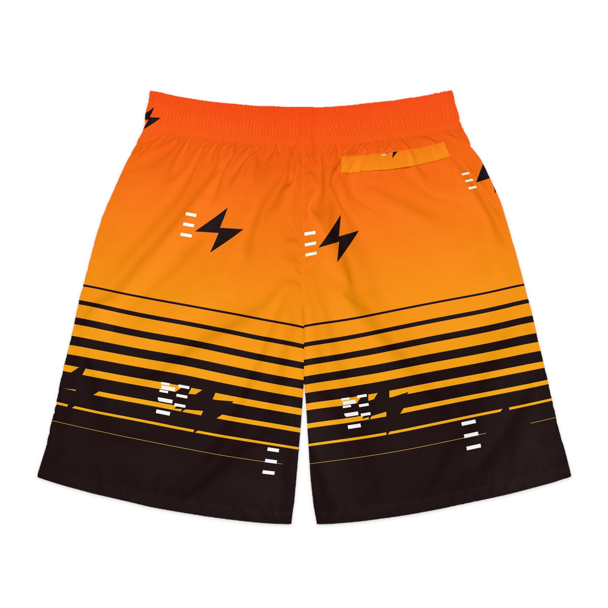 Running Solar Flare Horizon Fade Men's Athletic Shorts with Pockets