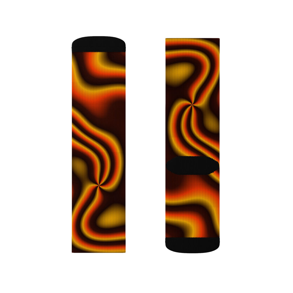 Lava Tie-Dye Athletic Crew Socks