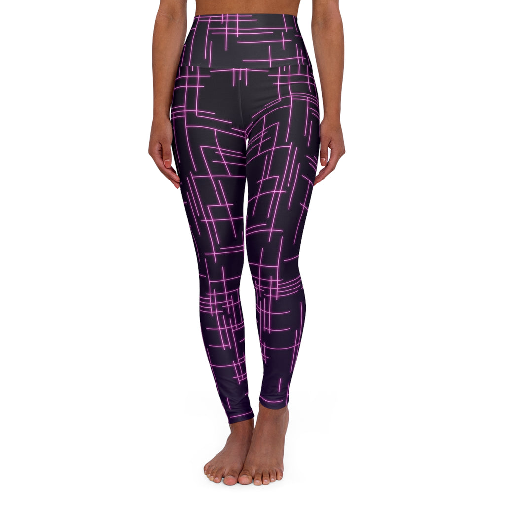 Magenta Circuit High-Waisted Yoga Leggings