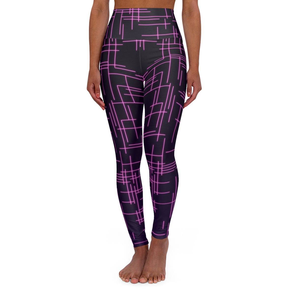 Magenta Circuit High-Waisted Yoga Leggings