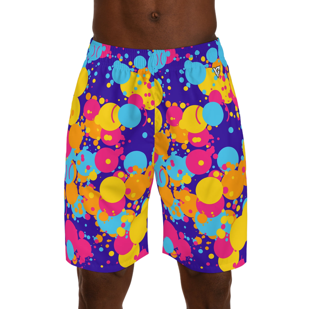 Tennis Sunrise Punch Splash Zone Men's Athletic Shorts with Pockets
