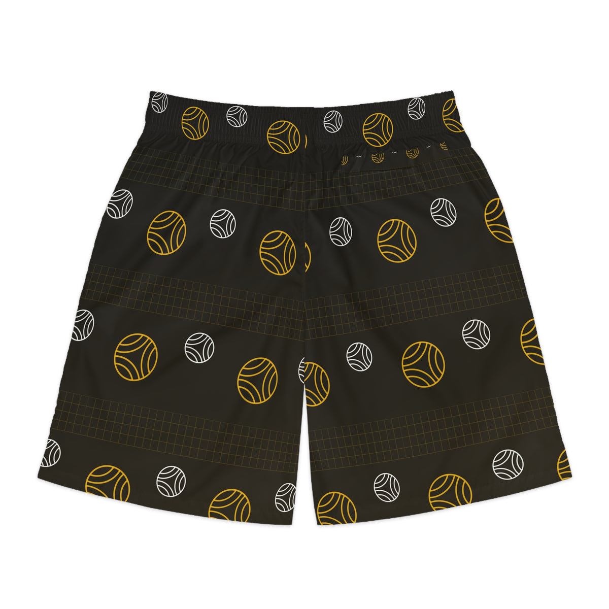 Volleyball Gold Rush Spike Panel Men's Athletic Shorts with Pockets