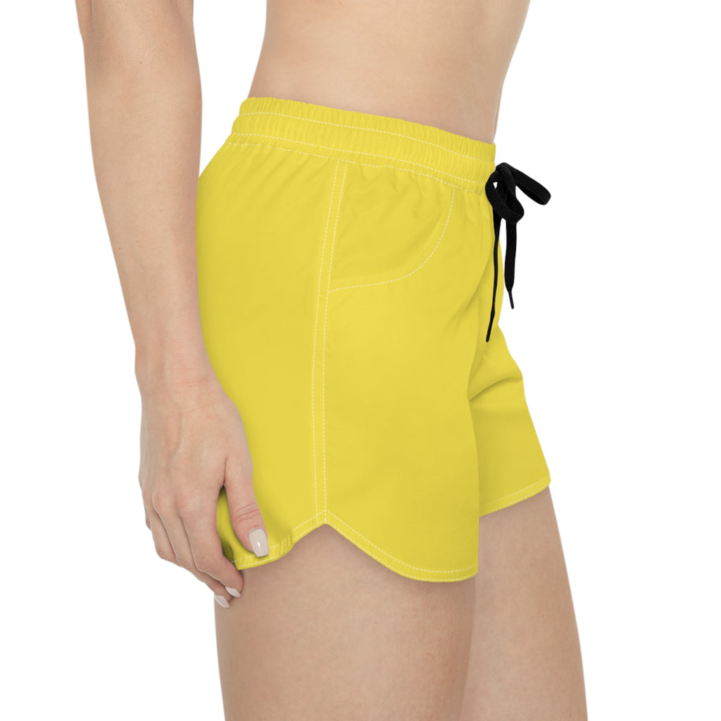 Women's Multipurpose Athletic Shorts with Pockets | Lemon Yellow Essential