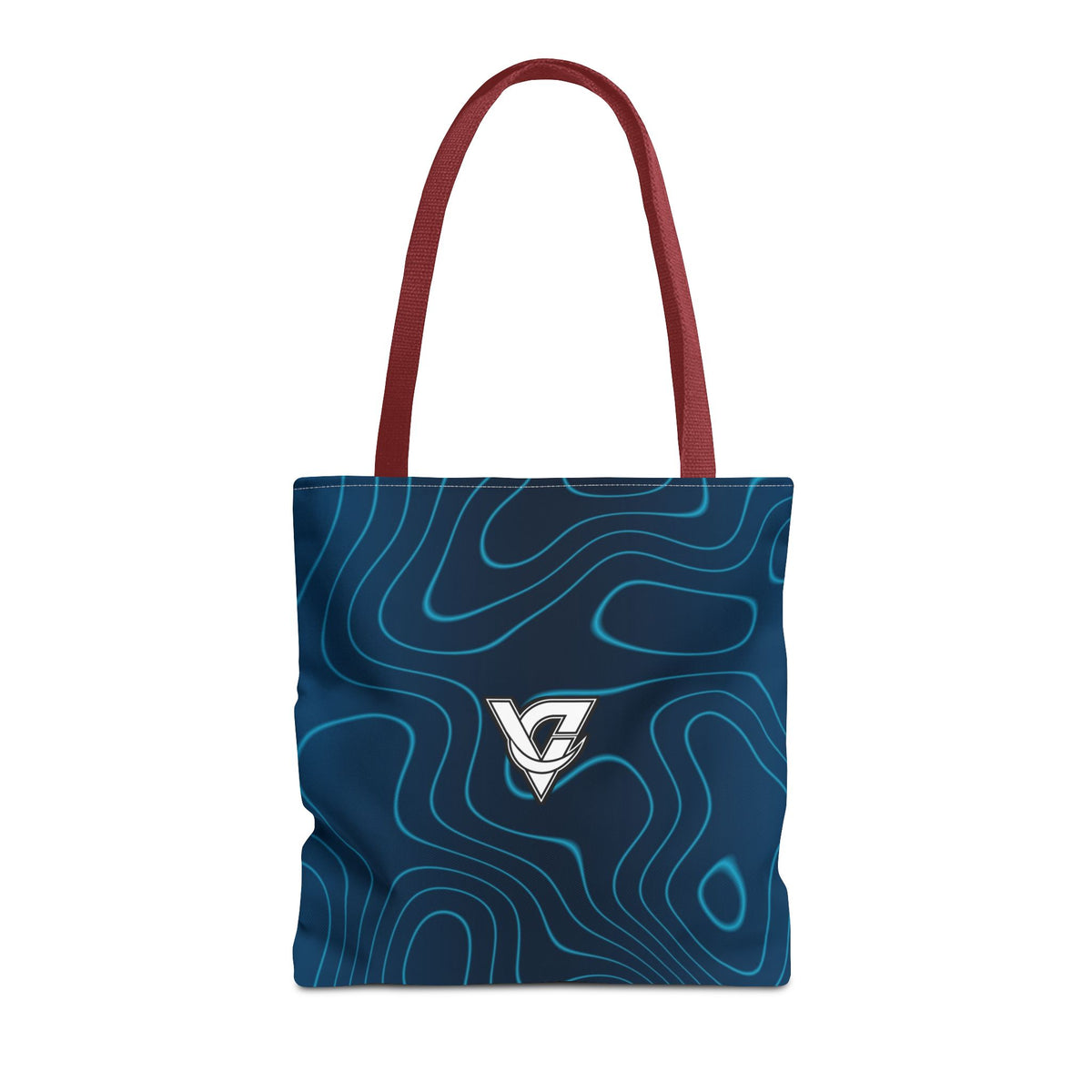 Ocean Topo Tote Bag — All-Over Print Gym & Everyday Tote