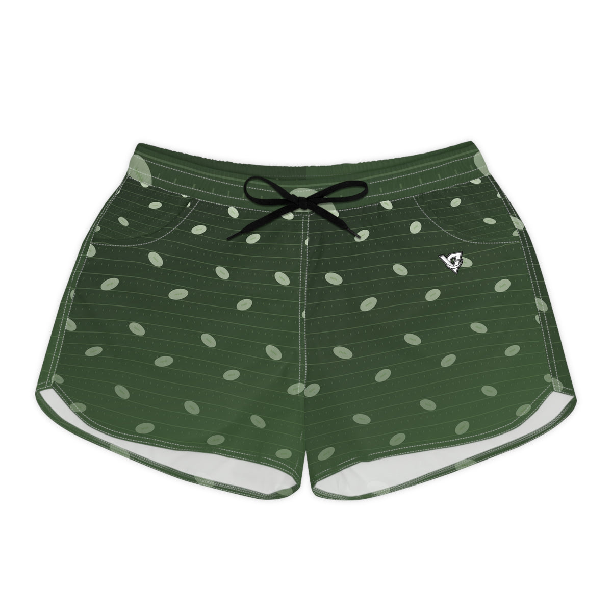 Football Forest Camo Gridiron Women's Athletic Shorts with Pockets