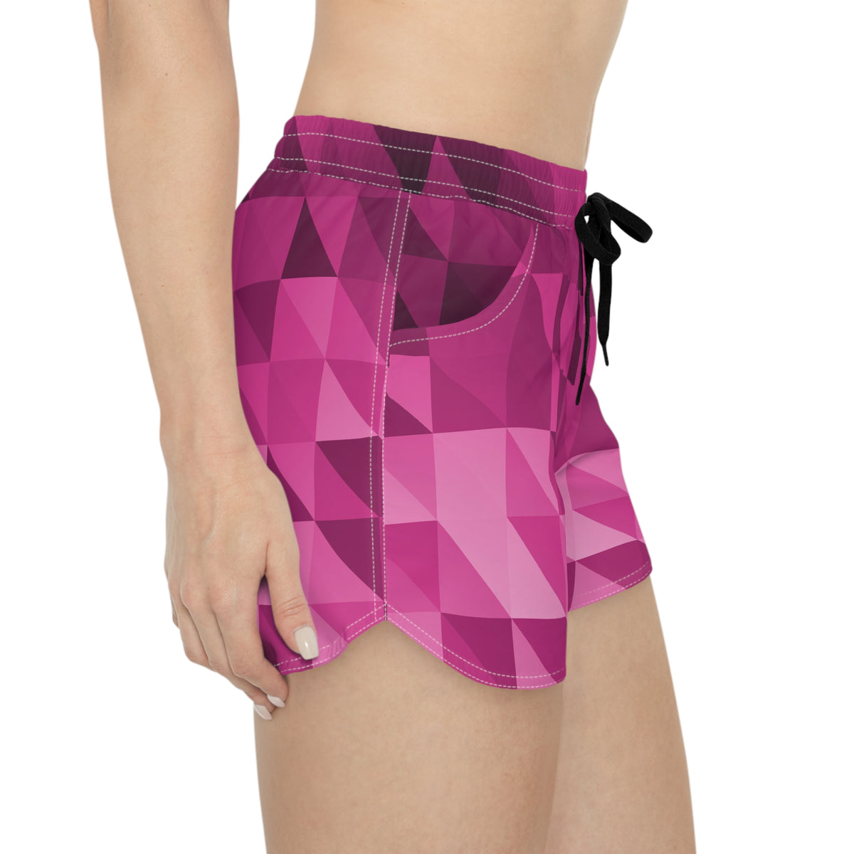 Women's Multipurpose Athletic Shorts with Pockets | Berry Low-Poly