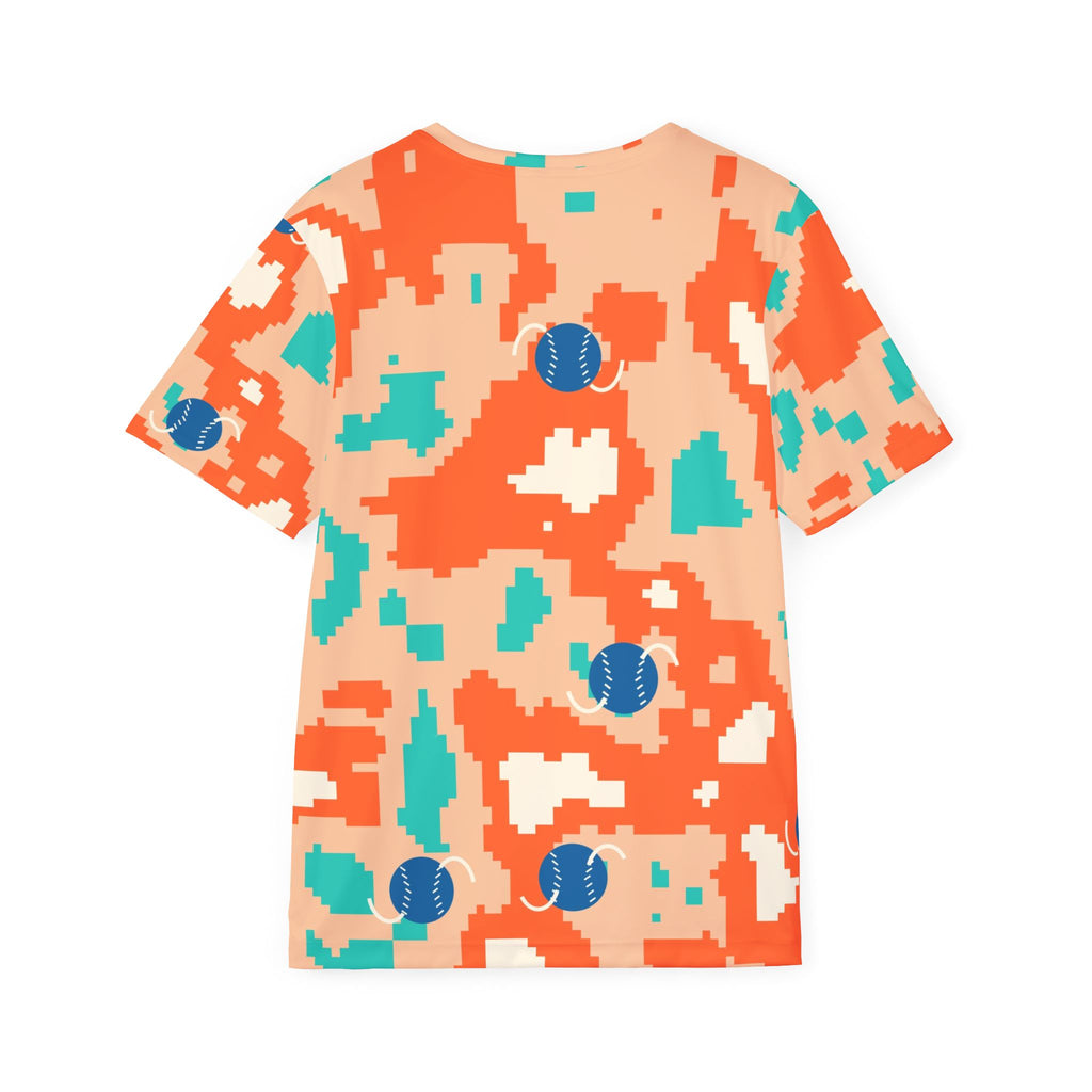 Baseball & Softball Papaya Splash Pixel Camo Men's Sports Jersey