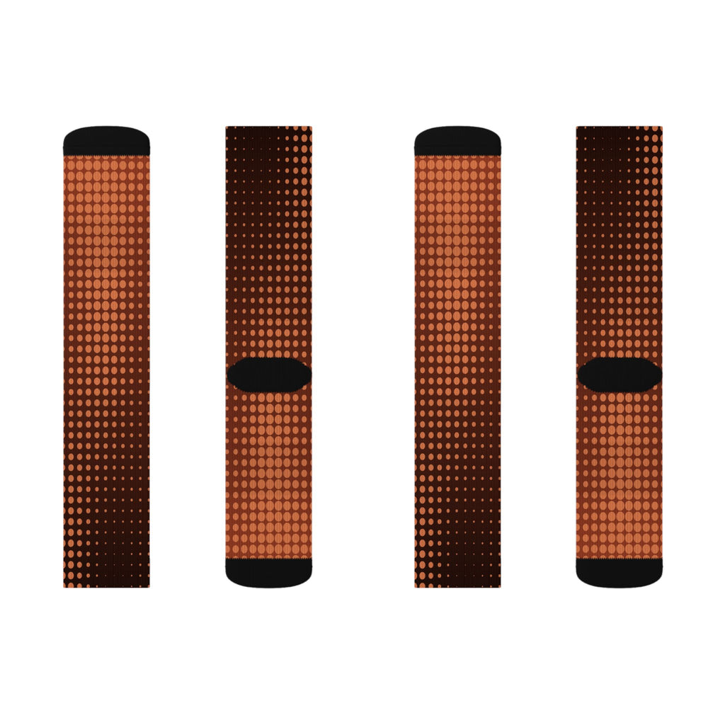 Terracotta Halftone Athletic Crew Socks