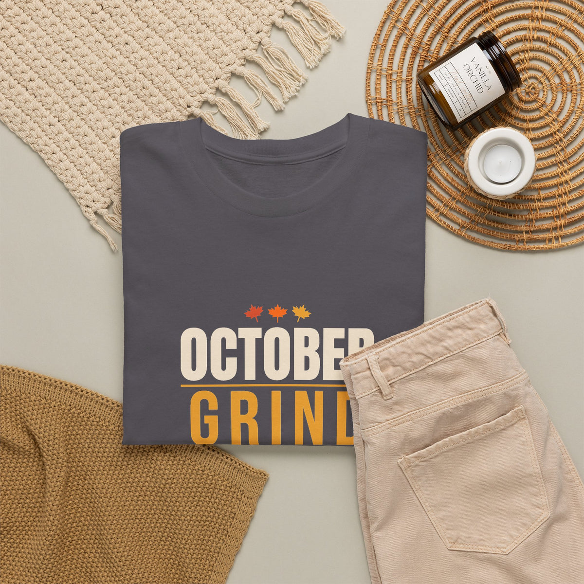 October Grind | Men's Graphic Gym T-Shirt