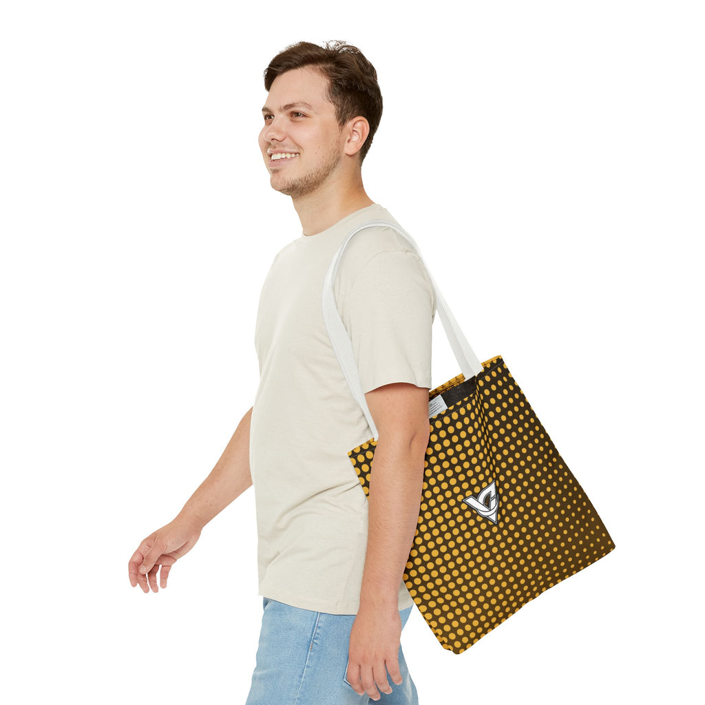 Harvest Gold Halftone Tote Bag — All-Over Print Gym & Everyday Tote