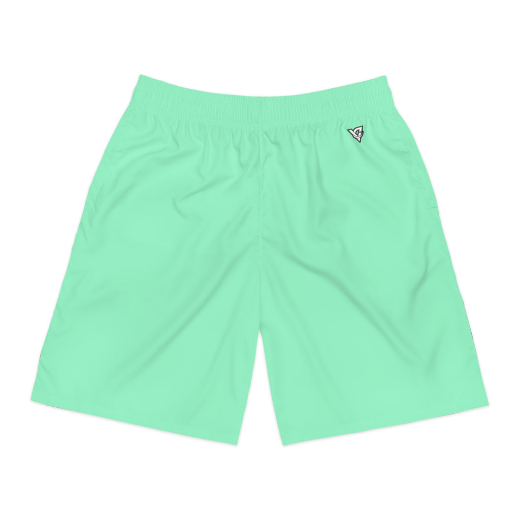 Vantacore Solid Mint Men's Athletic Shorts with Pockets