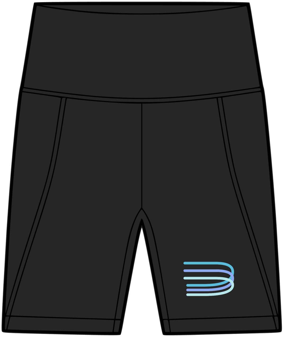 Cerulean Path | Women's Biker Shorts with Pockets
