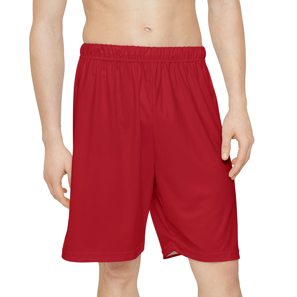 Men's Crimson Essential Athletic Sports Shorts