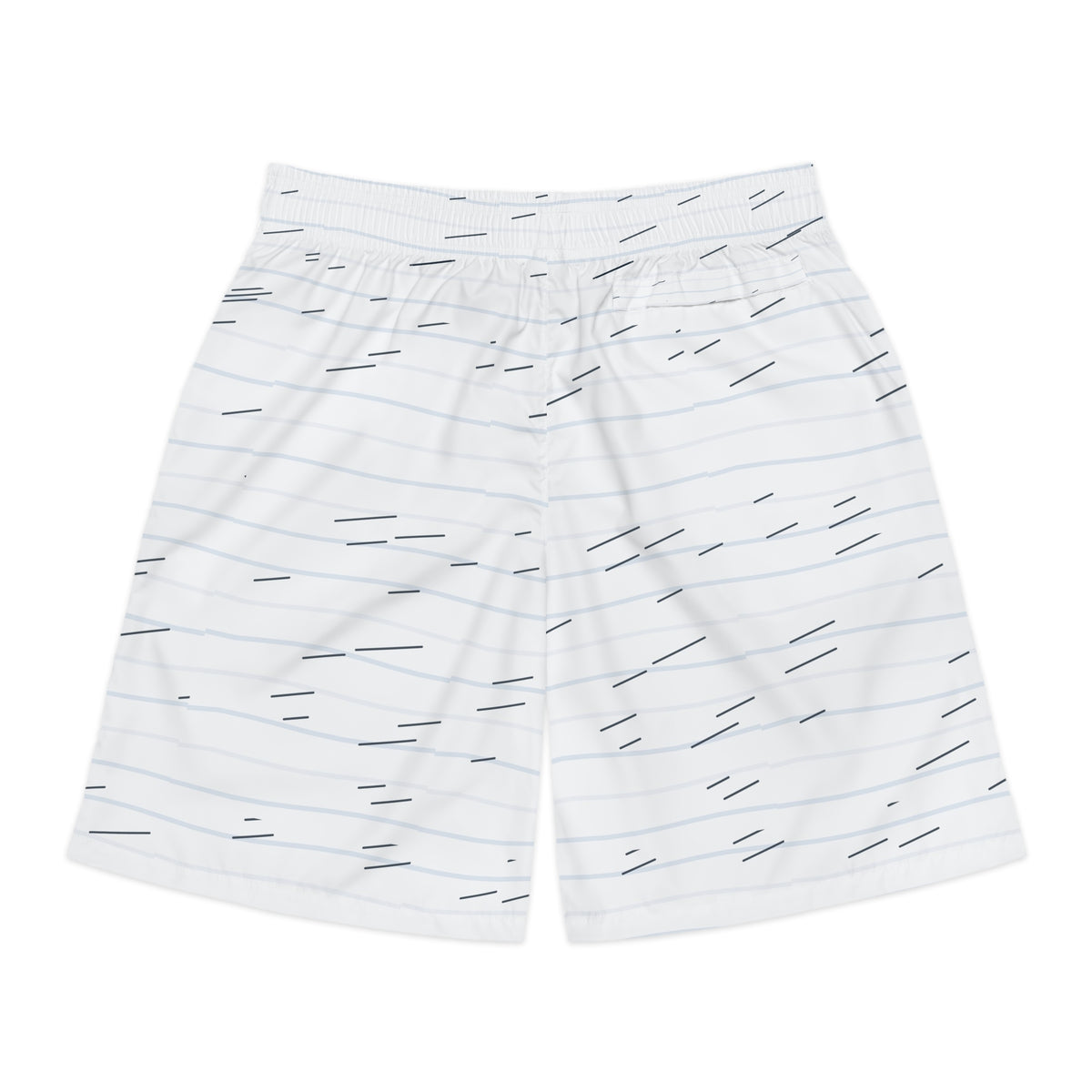 Running Arctic White Pace Lanes Men's Athletic Shorts with Pockets