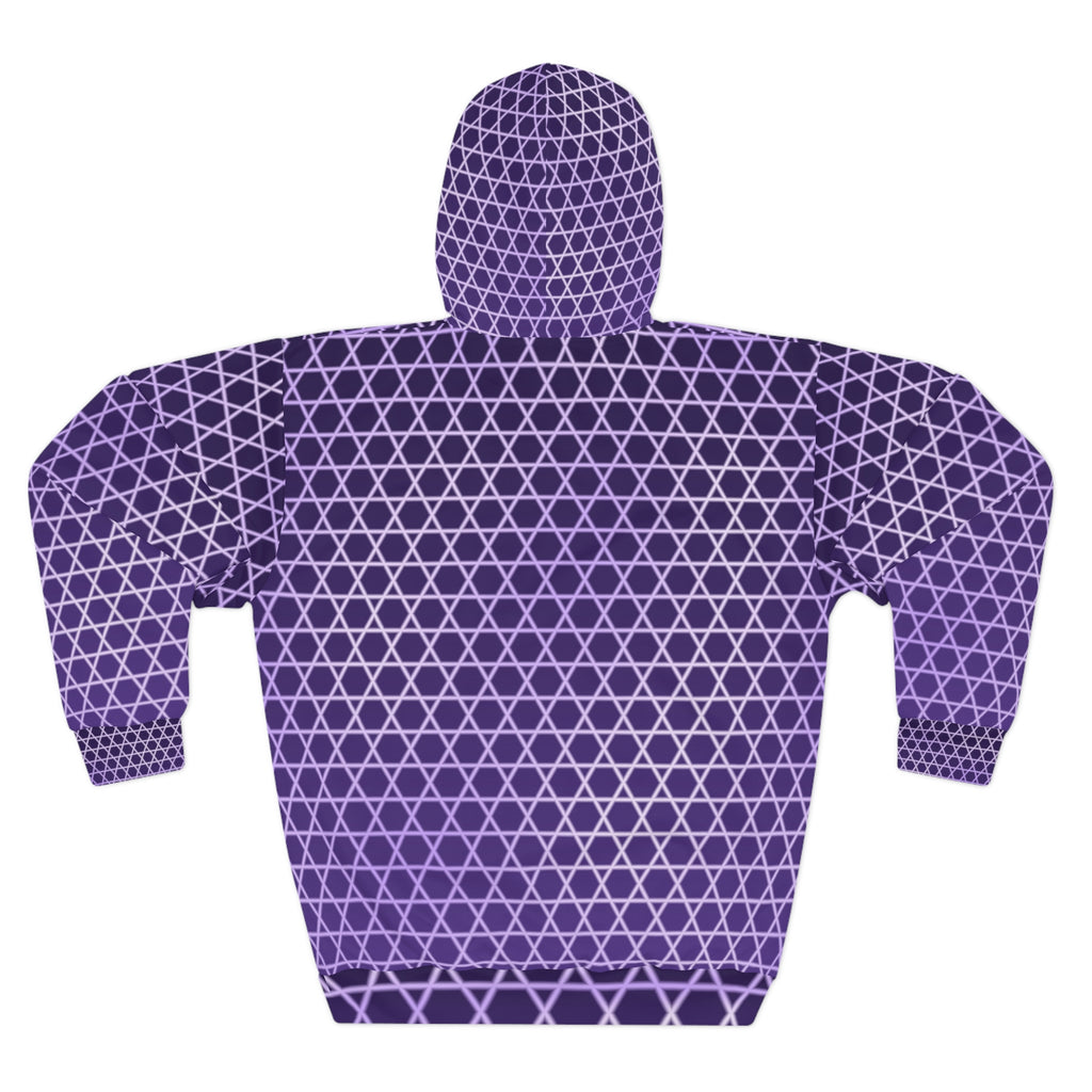 Lilac Hex Grid Women's Pullover Hoodie