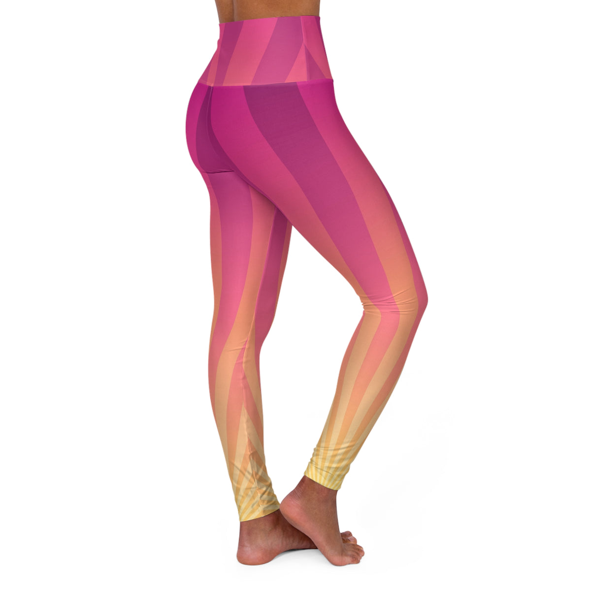 Sunrise Burst High-Waisted Yoga Leggings