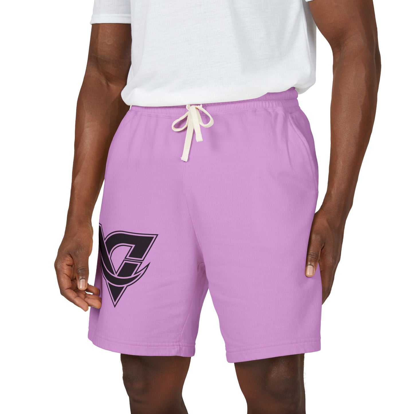 Lightweight Fleece Sweat Shorts — Retro V Logo Casual Lounge Shorts