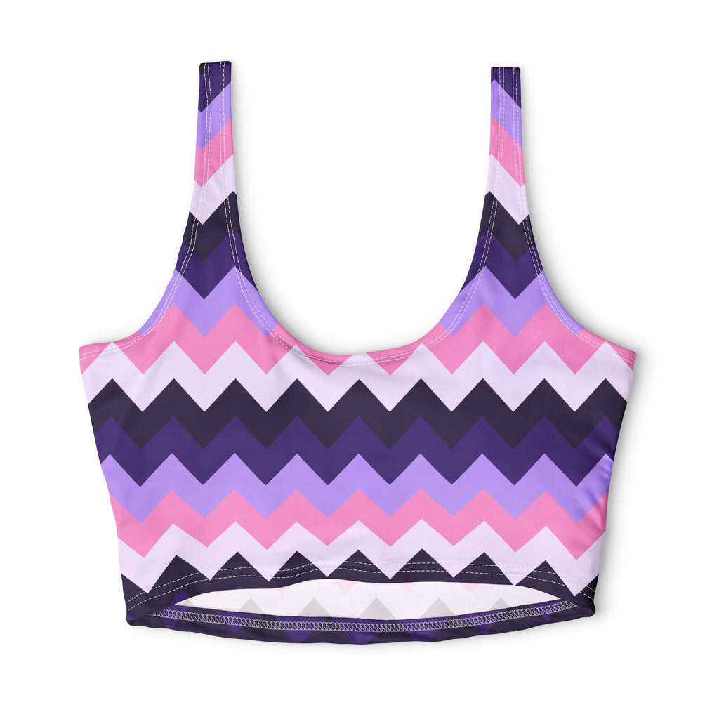 Lilac Zigzag Sports Bra