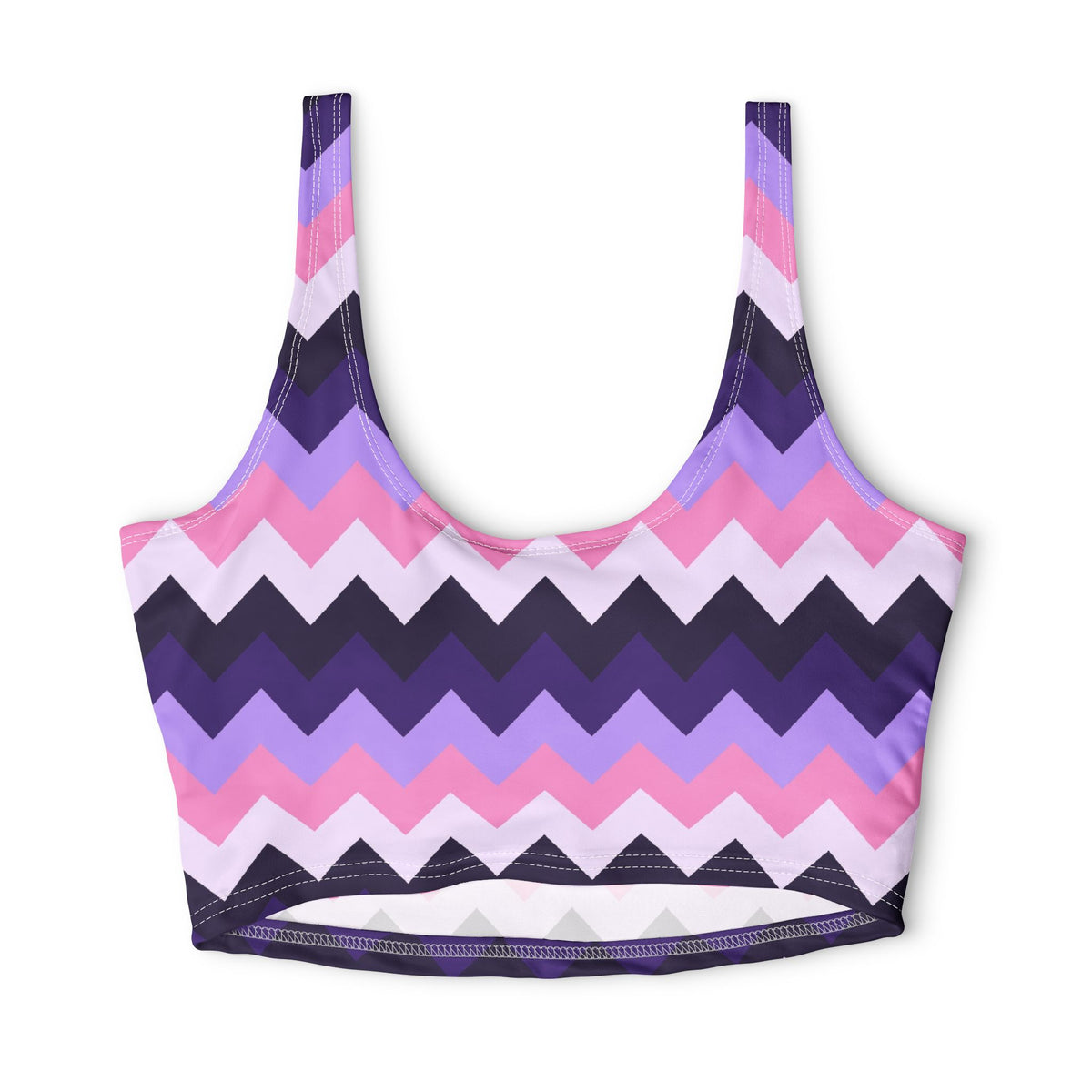 Lilac Zigzag Sports Bra