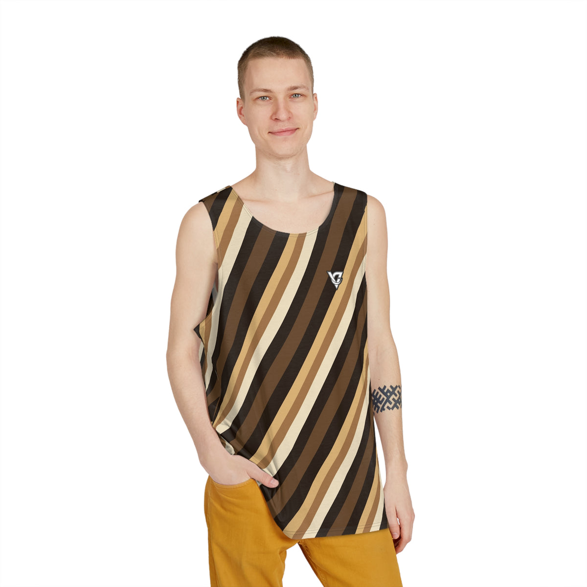Desert Stripe Men's Athletic Tank