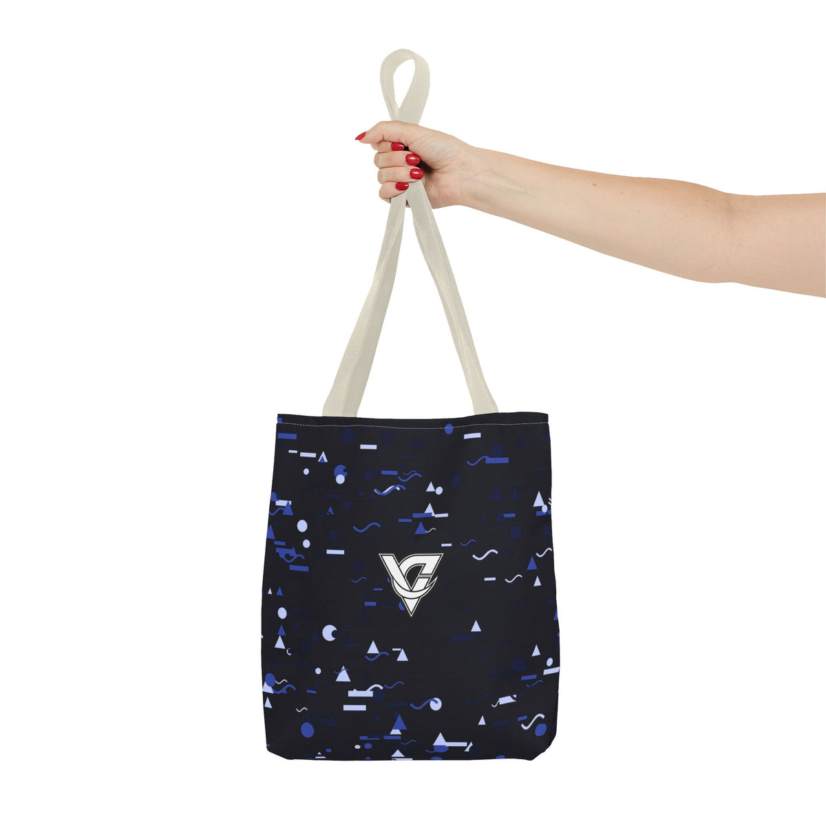 Midnight Confetti Tote Bag — All-Over Print Gym & Everyday Tote