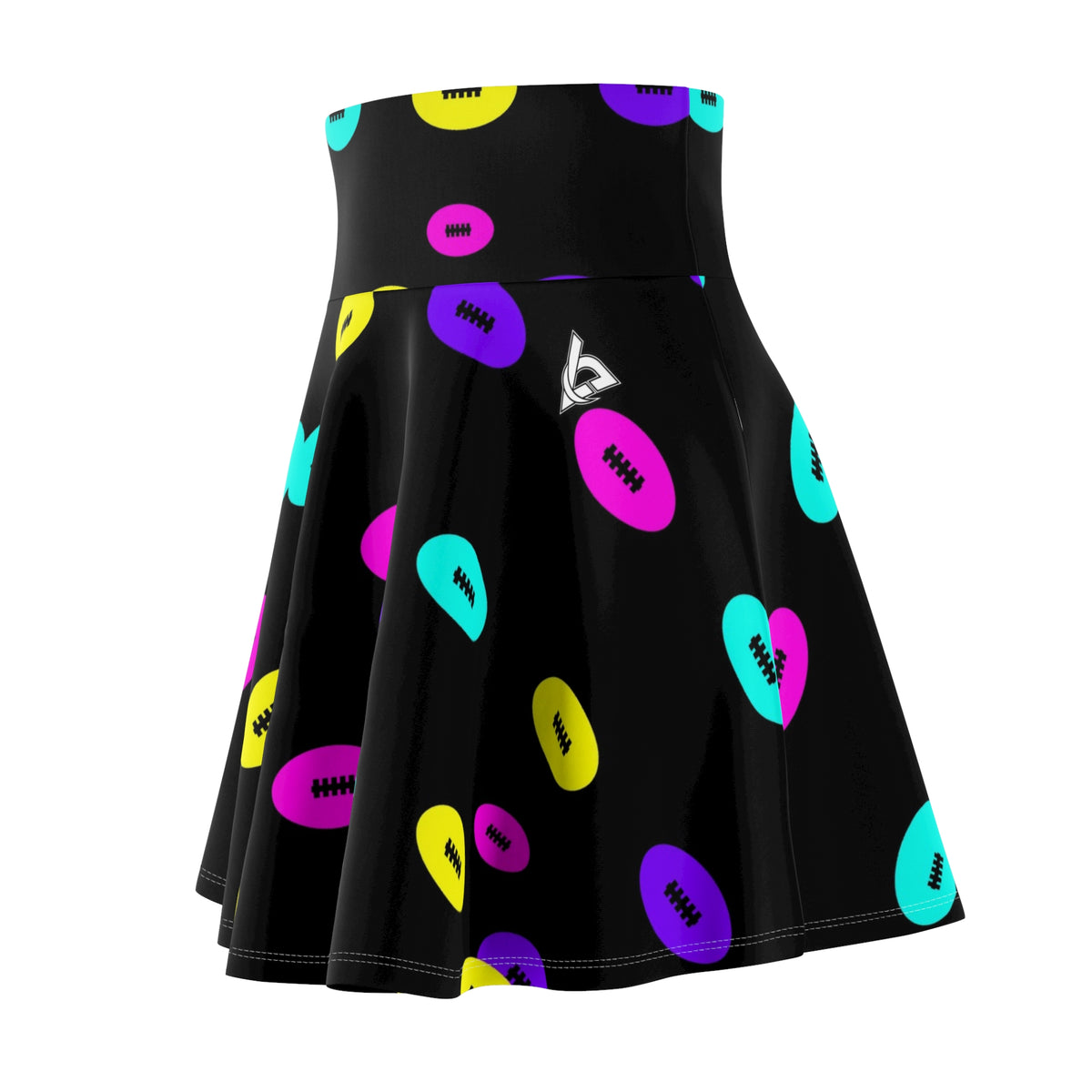 Football Midnight Neon Icon Storm Women's Athletic Skater Skirt