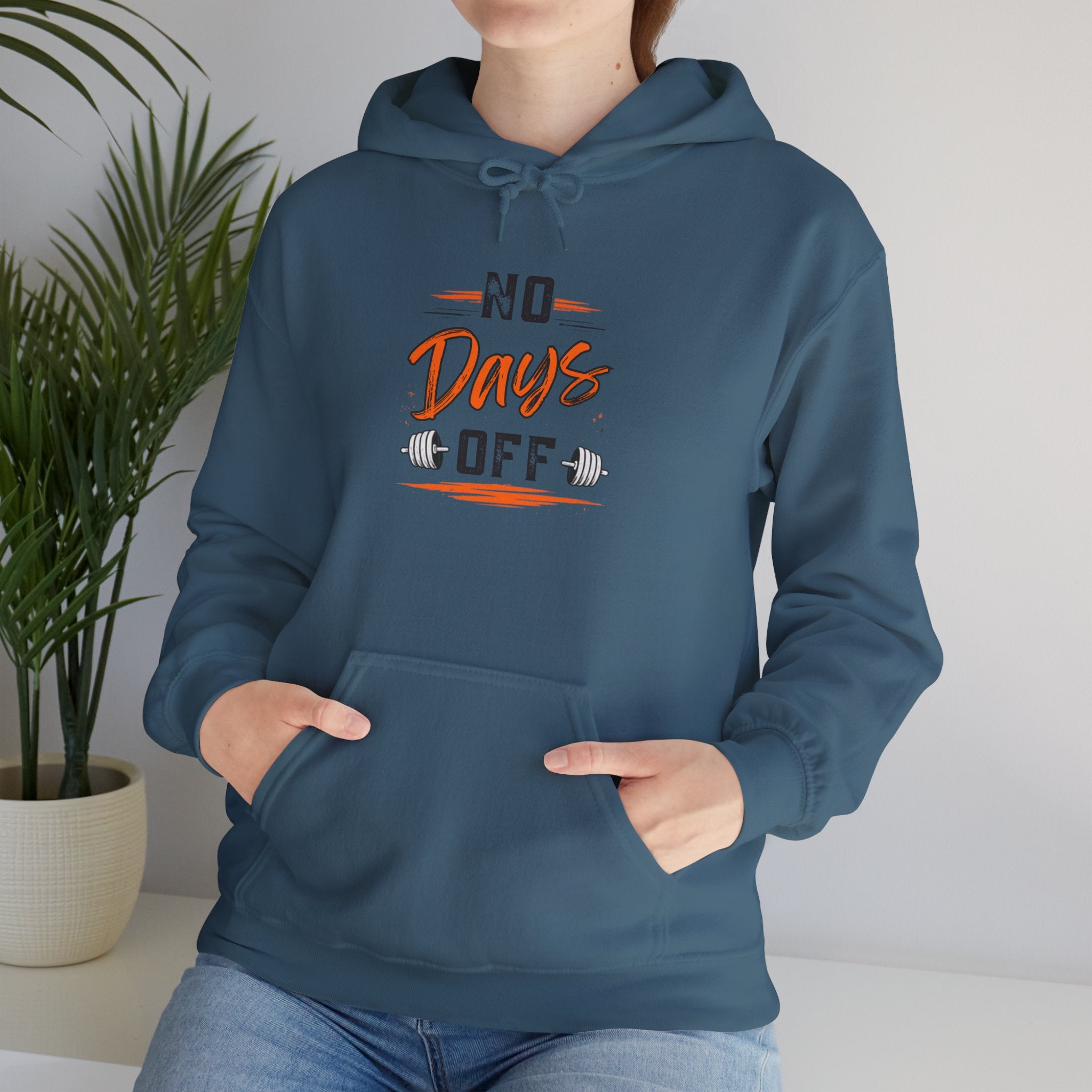No Days Off | Heavy Hooded Sweatshirt