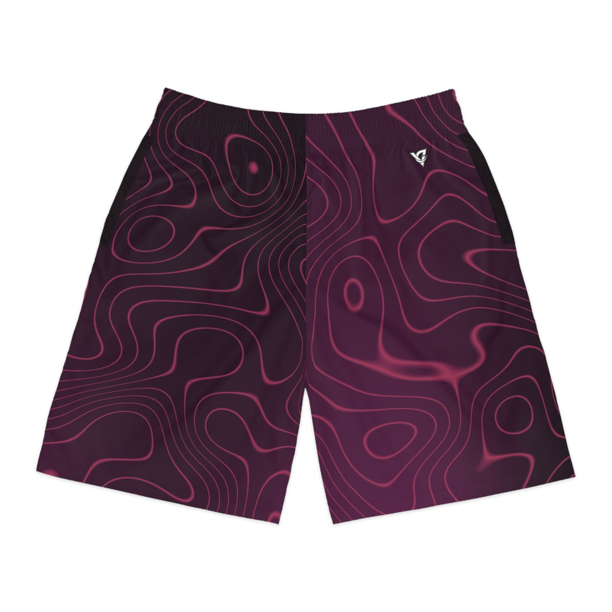 Men's Plum Spice Topo Performance Jogger Athletic Shorts with Pockets