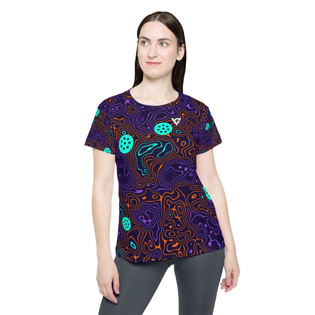 Pickleball Galaxy Glow Topo Trail Women's Sports Jersey