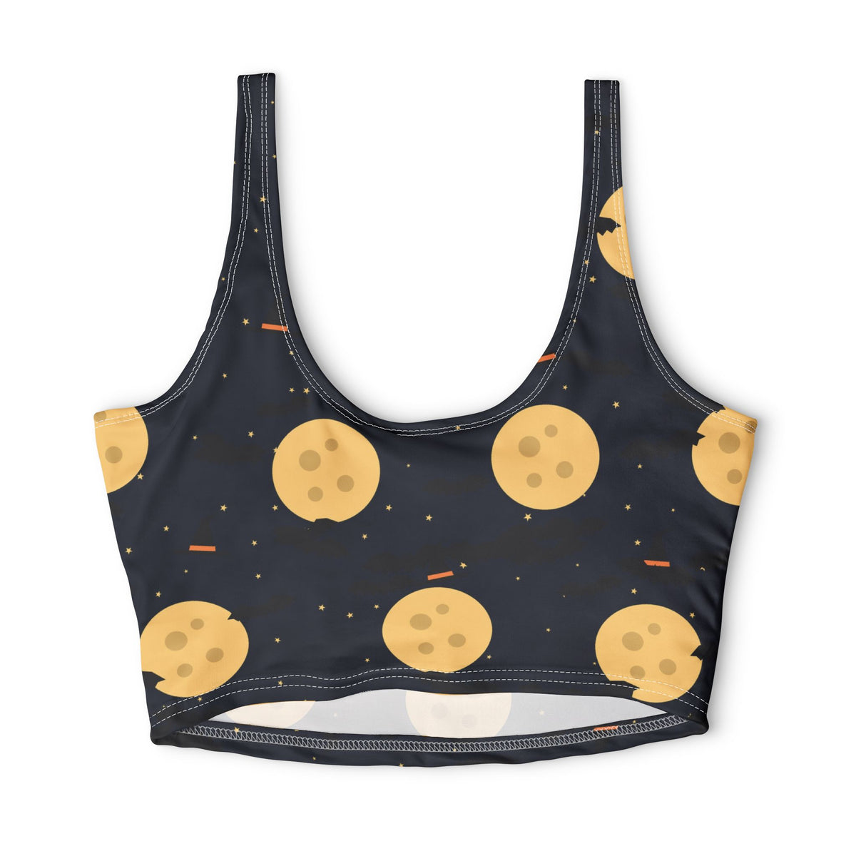 Halloween Ghostly Night Haunted Moon Sports Bra