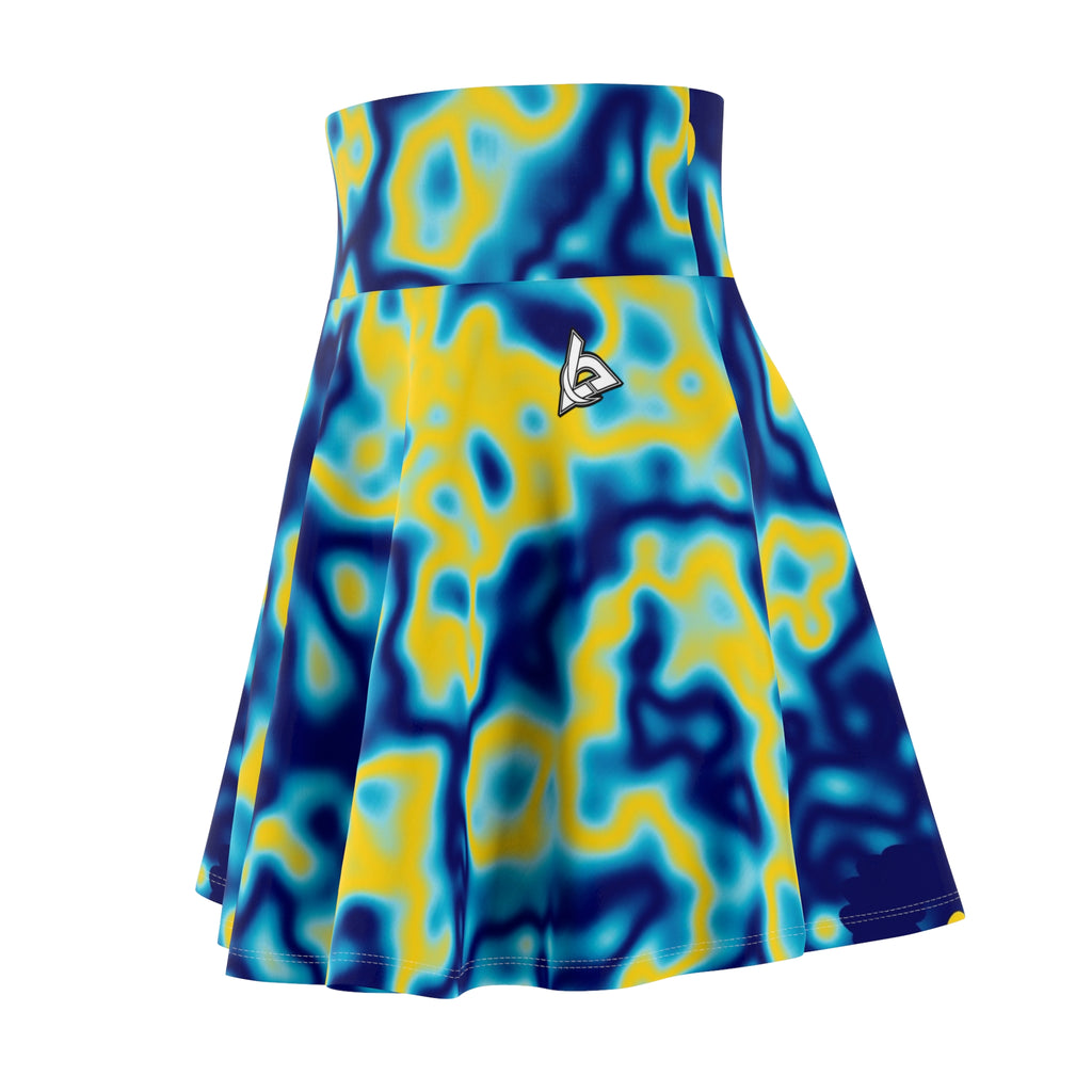 Yoga Cobalt Spark Marble Flow Women's Athletic Skater Skirt
