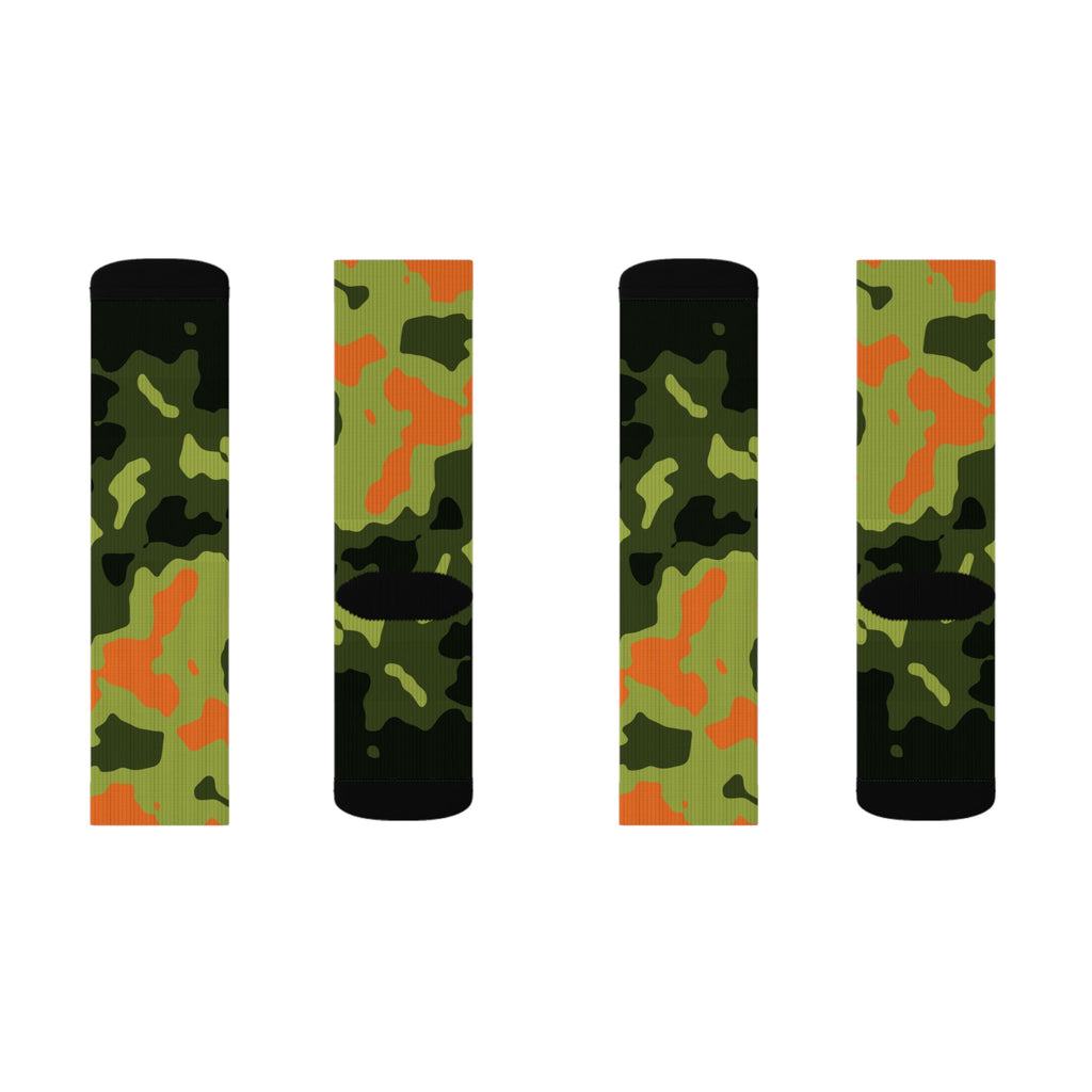 Moss Flame Magma Athletic Crew Socks