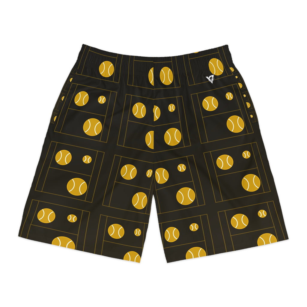 Tennis Gold Rush Baseline Seam Men's Athletic Shorts with Pockets