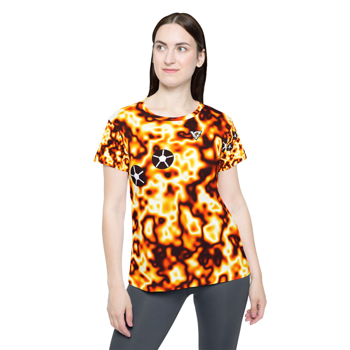 Soccer Solar Flare Marble Flow Women's Sports Jersey