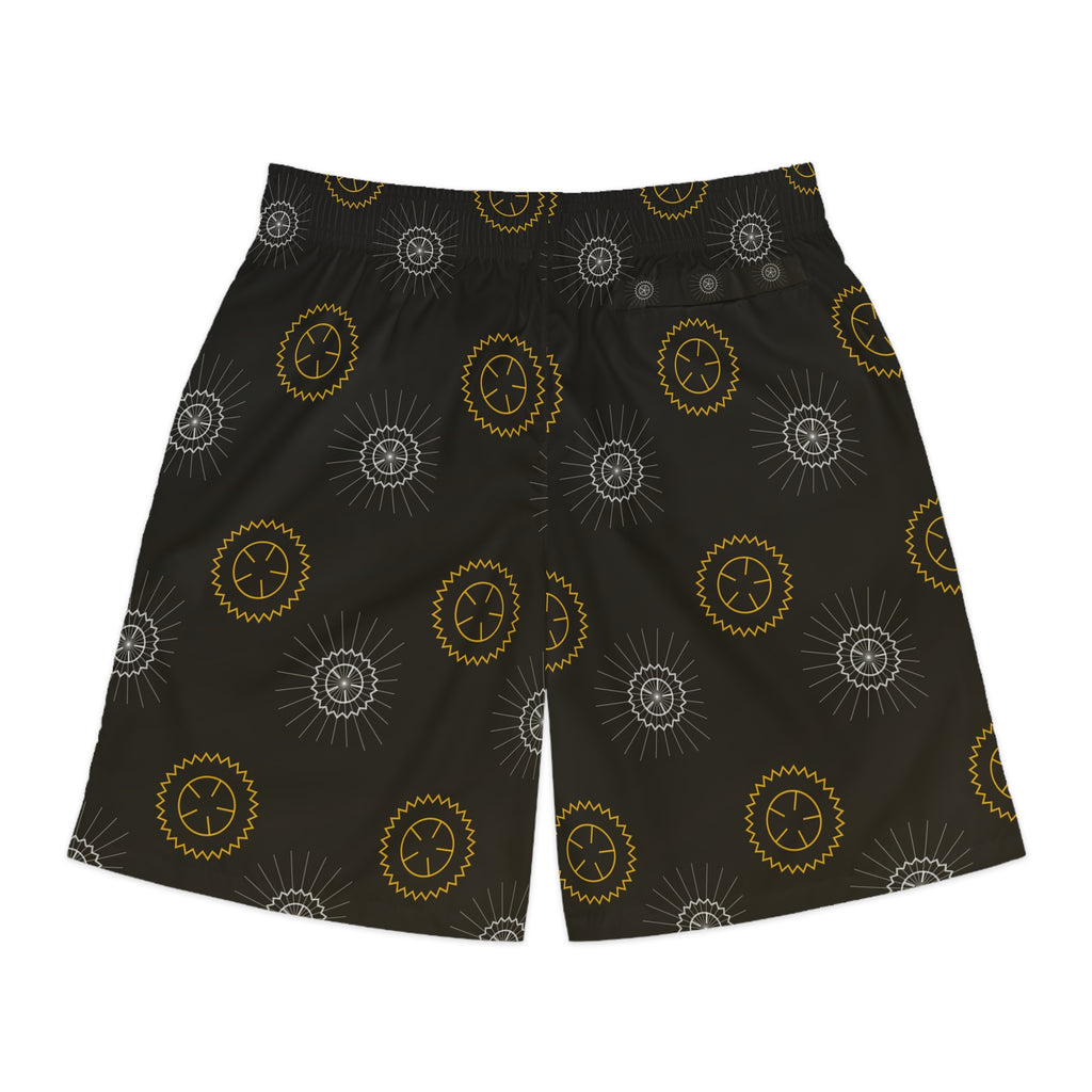Cycling Gold Rush Chainring Men's Athletic Shorts with Pockets
