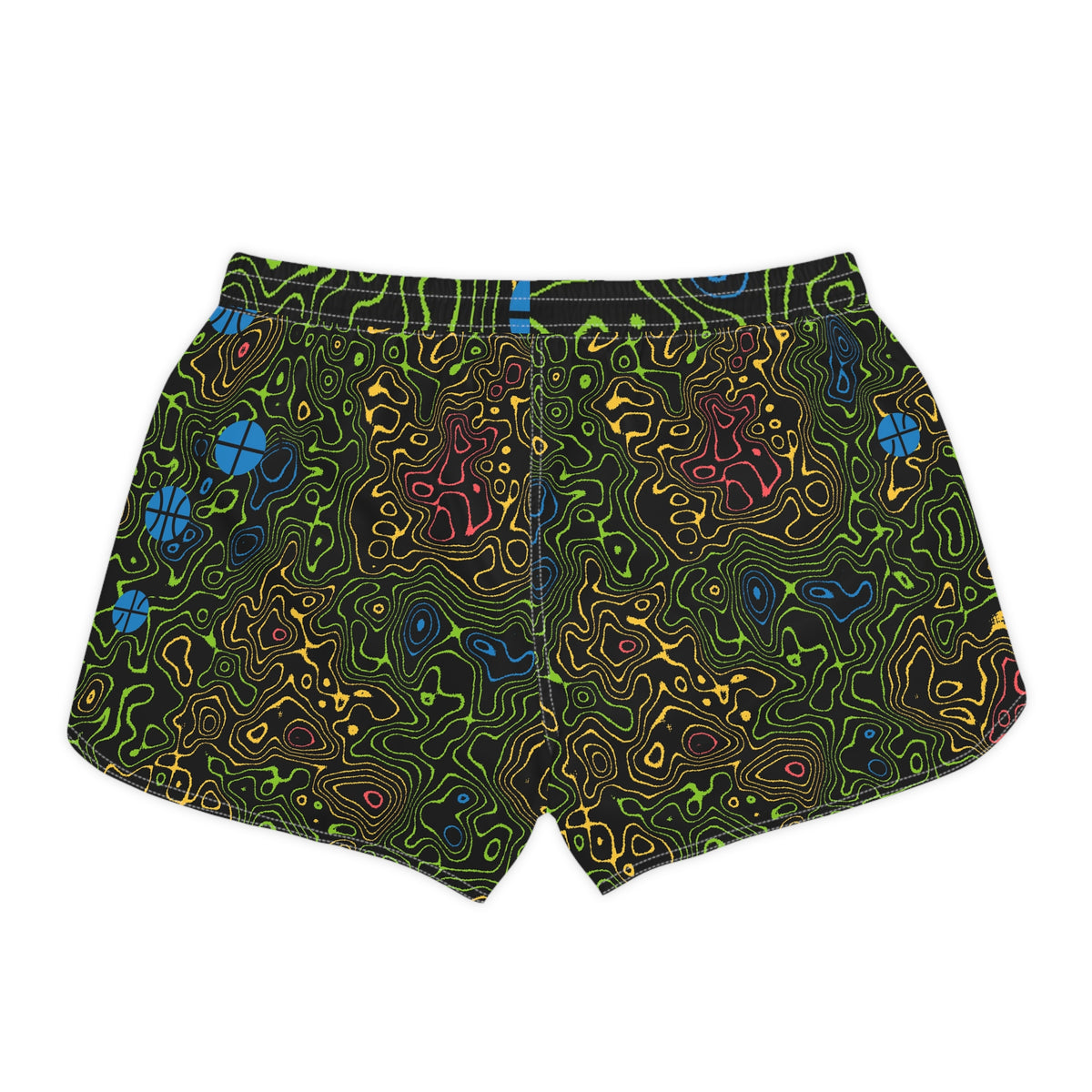 Basketball Rainbow Rally Topo Trail Women's Athletic Shorts with Pockets